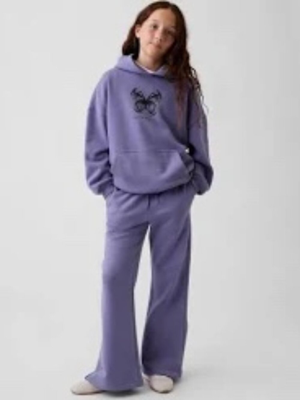 Gap Kids Oversized Butterfly Sweatshirt, Sz 8, Purple, NWT